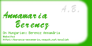 annamaria berencz business card